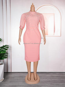 G.O.L.D Jupe longue européenne américaine à la mode pour les femmes de grande taille Diamant Nail Bead <span class=keywords><strong>OL</strong></span> Commuting Dress Hot Stamping Stylish - Product Image 5