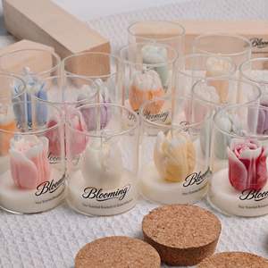 Vela Aromática Artesanal <span class=keywords><strong>de</strong></span> Cera <span class=keywords><strong>de</strong></span> <span class=keywords><strong>Soja</strong></span> en Forma <span class=keywords><strong>de</strong></span> Capullo <span class=keywords><strong>de</strong></span> Tulipán, Flores en Vaso <span class=keywords><strong>de</strong></span> Vidrio, Decoración del Hogar, Regalo <span class=keywords><strong>de</strong></span> San Valentín, Navidad - Product Image 1