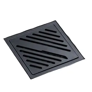 YULN vendita calda in acciaio inox scarico a pavimento placcato griglia di drenaggio nero a prova di odore di scarico a pavimento