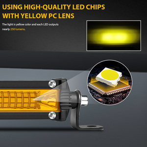 Barra de Luz LED Delgada de 10, 20, 30 Pulgadas, 78W, 156W, 234W, para Carretera 4x4, 12V, 24V, Combinación Amarilla de Luz Puntual/Amplia, Lámpara de Trabajo para Conducción Todoterreno para <span class=keywords><strong>Lada</strong></span> <span class=keywords><strong>Niva</strong></span> - Product Image 3