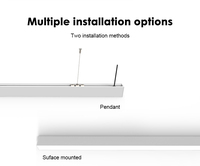 Ecolux Commercial LED Linéaire Lumières Noir Home Office Aluminium Suspension