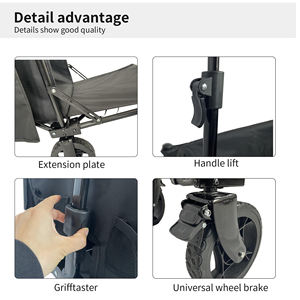 Petit chariot pliable, léger, portable, facile à ranger, roues universelles, jardin, appartement, shopping, voyage, extérieur - Product Image 3