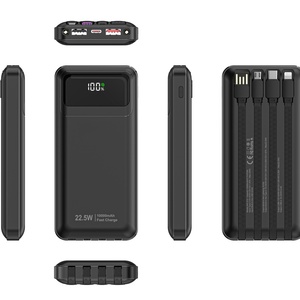 Baterías Externas al por Mayor de 10000mAh con Cuatro Cables para Teléfonos Móviles y Tabletas, Buen Precio - Product Image 1