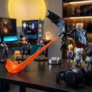 Lámpara de Dragón con Efecto de Fuego 3D, Luz Nocturna USB, Decoración de Escritorio Interior - Product Image 2