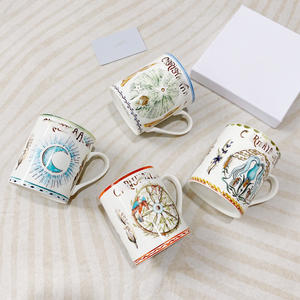 Nordic Moon Pattern Bone Porcelain Milk Mug for Hot Selling - Product Image 1