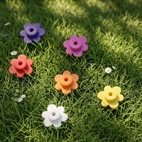 6 Pièces de Blocs de Construction en Forme de Fleur, Mini Briques, Accessoires Pétales, Pièces de Remplacement DIY, Violet Rose Rouge Orange Jaune Blanc