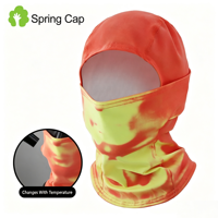 Masque de ski thermoréactif à changement de couleur, cagoule coupe-vent doublée polaire intégrale pour snowboard et moto, marque privée OEM