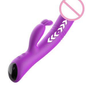 Volwassenen Elektrische Dildo Vibrator 10 Frequenties USB Oplaadbaar Waterdicht ABS+Silicone Konijn Massager Stimulatie <span class=keywords><strong>Vagina</strong></span> - Product Image 1