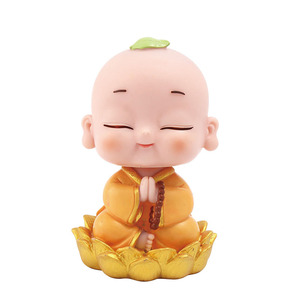 Decorazioni in resina per Figure di cartone animato piccolo monaco statua di Buddha in ceramica popolare - Product Image 1