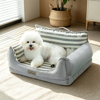 ODM Modernes, abnehmbares Hundebett/Katzensofa aus Kunstleinen mit orthopädischem Hochdichtschaum, anpassbarem Logo und rutschfester Unterseite