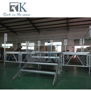 Durable Aluminum Stage Platform with Protective Fence and Guardrail Event Stage for Concert Wedding Outdoor <b>Show</b> - Product Image 3