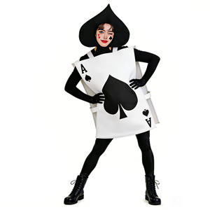 Ensemble de jeu de rôle As de Pique - <span class=keywords><strong>Déguisement</strong></span> de <span class=keywords><strong>carte</strong></span> pour couple, costume de fête sur le thème d'Alice - Product Image 5
