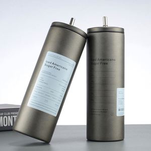 Custom 600ML <b>Double</b> <b>Wall</b> Insulated Travel Milk Coffee Cup Car Portable Outdoor Straight Tumbler Mug Sports Thermal Bottle - Product Image 5