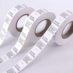 Etichetta personalizzata etichetta di lavaggio con stampa di codici a barre personalizzata per abbigliamento per bambini