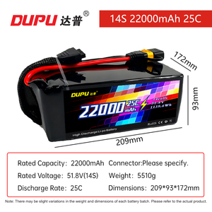 Batería Lipo DUPU FPV Drone 8S 29.6V 25C 22000mAh <span class=keywords><strong>para</strong></span> Drones FPV Agrícolas de 7-8 Pulgadas 400-450mm X8 10 Pulgadas - Product Image 6