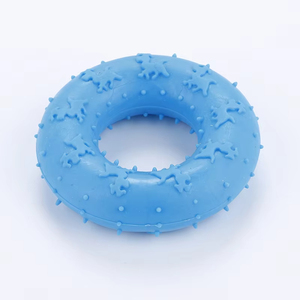 Durable TPR Donut-Shaped Chew Toy for Dogs Teeth Cleaning and Grinding Training Toy Bite Resistant Footprints Design - Product Image 6