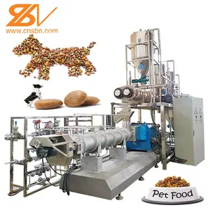 3ton/h Saibainuo automatic dry wet pet feed cat food dog food making machine manufacturing plant extrusion