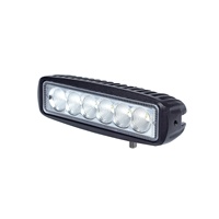 Barre LED bleue à une seule rangée Sumbex, étanche, 10-30V, 6 pouces, 18W, feux de travail, garantie de 2 ans pour camion, auto, tracteur, remorque