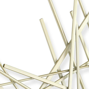 Accessori per la casa in acciaio argento HMS elegante decorazione della parete per soggiorno decorazione elemento decorativo - Product Image 5