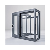 Ventanas y puertas corredizas de aluminio de diseño moderno con malla de pantalla de acero inoxidable Accesorios de vidrio de ventana de aleación de aluminio