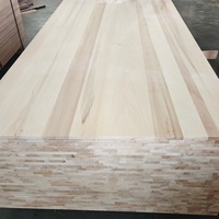 Panneau en bois de peuplier massif, surface propre, prêt à la pose DIY, avec coloration naturelle.