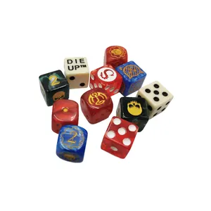 Dice Dice Acrylic Customized Engraved Logo Dice For Games