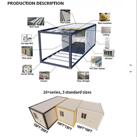 Conteneur plat moderne de 20 pieds, maison modulaire préfabriquée, garage et entrepôt, installation rapide et personnalisation