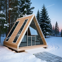 Maison Triangulaire Modulaire Prête à l'Expédition, Villa de Luxe Moderne en Forme de A, Mini-Maison Préfabriquée Portable