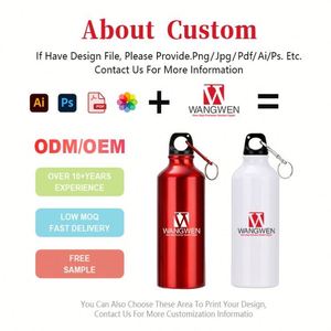 Bouteilles d'eau en aluminium écologiques pour le sport, la gym et le cyclisme, en gros, avec logo personnalisé, 500 ml, 750 ml, 1000 ml, promotionnelles - Product Image 2