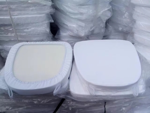 Coussins de chaise d'hôtel Napoleon Chivari, mousse rebondissante haute densité, dossier en mousse, oreillers à motifs carrés, portables, pour hôpital - Product Image 6