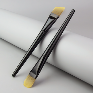 Pinceau <span class=keywords><strong>de</strong></span> maquillage M53 ultra-fin à manche en bois, en fibres synthétiques, à tête plate biseautée, nacré, sans couture, pour fond <span class=keywords><strong>de</strong></span> teint, ne retient pas le maquillage - Product Image 2