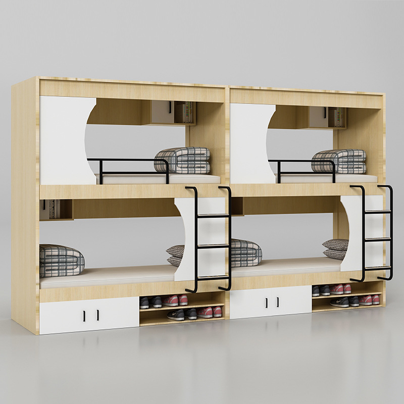 Ladder-style connected bunk beds