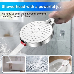 Cabezal <span class=keywords><strong>de</strong></span> <span class=keywords><strong>Ducha</strong></span> <span class=keywords><strong>de</strong></span> Alta Presión con Flujo Ajustable, Montaje en Pared, Artichoke-SREWOHS Antical, Ahorro <span class=keywords><strong>de</strong></span> Agua, Extraíble, 5 Modos, para Baños - Product Image 4