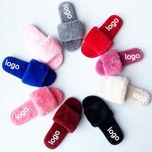 Giày Nữ Chất Lượng Cao Mùa Thu Sang Trọng Dép Hở Ngón Mờ Giày Lông Nữ Xăng Đan Đế Bằng Màu Hồng Nóng Cho Pháp - Product Image 6