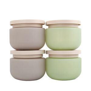 Frasco de plástico ecológico bajo MOQ verde marrón 250G con tapas para exfoliante corporal crema corporal para el cabello - Product Image 2
