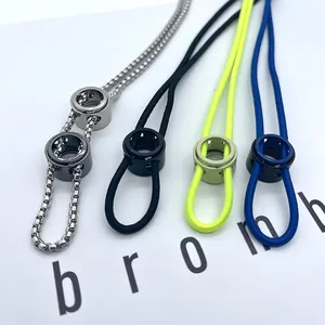 Garment accessories cord adjuster stopper tali cord locks elastic cord stopper metal stopper toggle