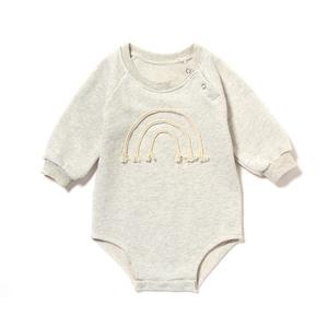 Vêtements pour bébé de 0 à 3 mois Combinaison en tricot gaufré pour nouveau-né Combinaison à manches longues arc-en-ciel Vêtements pour enfants - Product Image 4
