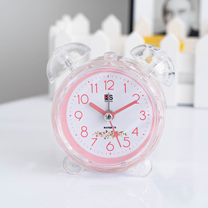 Candy Color Plastic Alarm Clock <b>Round</b> <b>Battery</b> Operated Silent Electronic Desk Clock For Bedroom Bedside Use - Product Image 3