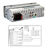 Autoradio stéréo Lecteur MP3 FM/USB/AUX/TF 1Din Audio In-dash Head Unit FM Media Player Remote