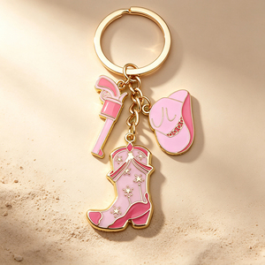 <b>Men</b> Fashion Western Cowboy <b>Keyring</b> Zinc Alloy Cowboy Hat Shape Key Chain Custom Logo Souvenir Accessories - Product Image 2