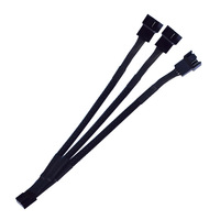 Cable de Extensión TEUCER/Zero para Ventilador de Chasis de PC, de Uno a Tres, 4 Pines, Blindado, con Conductores de Cobre, Revestimiento de PVC, PWM