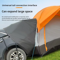 Tente de protection de voiture pliable de luxe quatre saisons à double couche imperméable, abri de voiture, tente latérale pour hayon de SUV pour 4 personnes en randonnée en famille