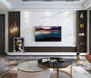 Panneau mural en céramique pour salon, fond de télévision, marbre, pierre microcristalline 3D, style moderne minimaliste, art européen - Product Image 4