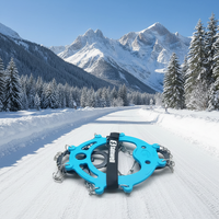 Crampons à pointes, version améliorée, en acier inoxydable, antidérapants, micro-pointes, crampons à glace pour la randonnée
