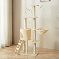 Arbre à chat Miaupro C02 écologique en bois, multi-niveaux, résistant aux rayures, gain de place