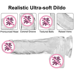 Dildo Realistico in TPE Multicolore con Base a Ventosa per Donne, Giocattolo Sessuale per Uso Individuale o di Coppia - Product Image 3