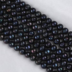 Perlas de Agua Dulce Naturales al por Mayor, 10-13 mm, Verde Pavo Real, Casi Redondas, Hechas a Mano, Accesorios de Joyería DIY, Forma Barroca - Product Image 2