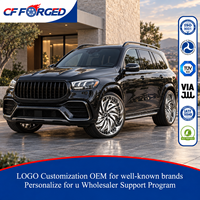 Jantes en alliage forgé monobloc de haute qualité personnalisées de 21, 22, 23 et 24 pouces, noires et usinées, 5x112, pour Mercedes Benz Classe GLS
