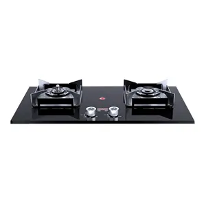 Free Sample Built-in ceramic crystal plate gas stove double fire household kitchen appliances gas stove