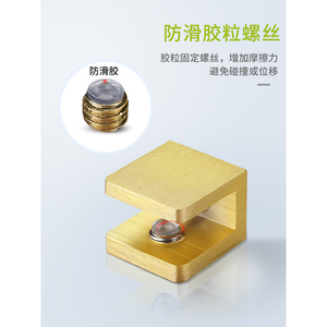 Clips en verre cuivré de 5 à 11 mm d'épaisseur, sans perçage, pour support d'étagère miroir - Product Image 3